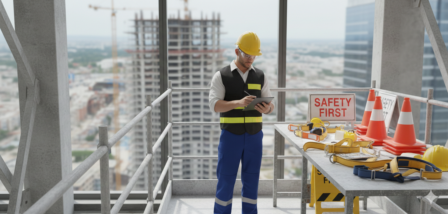 معايير السلامة في مواقع البناء